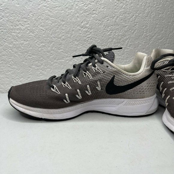 Nike Air Zoom Pegasus 33 Running Shoe Women Size 8 Gray White Sneaker 831356-002 - Picture 3 of 11